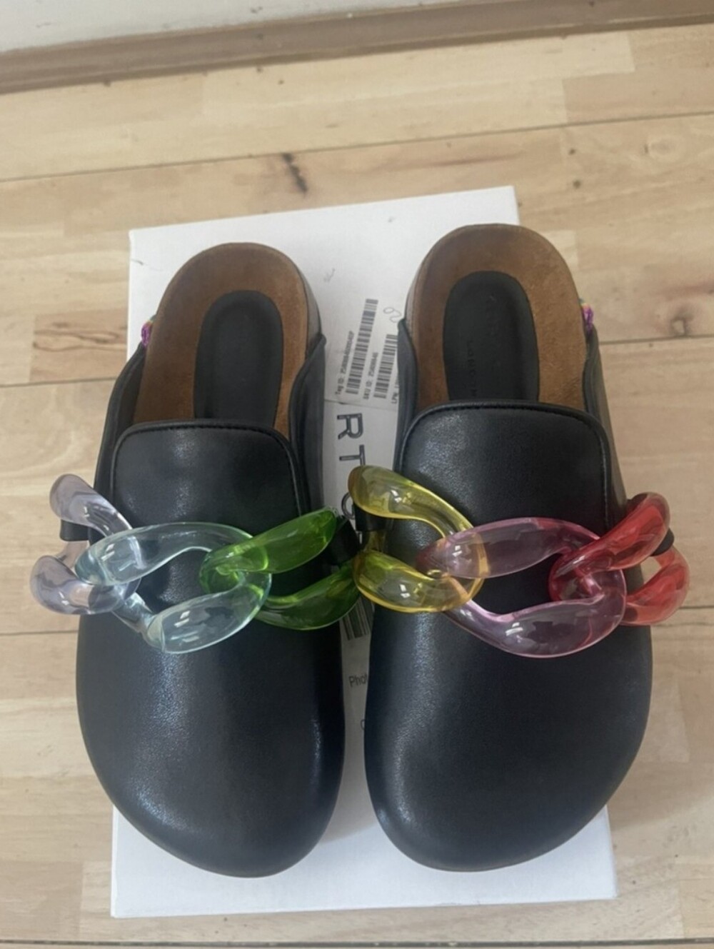 Kurt Geiger London Ozark Chain Mule Clogs Black EU Sz 37, US Women Sz 6.5 – 7.